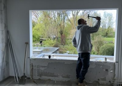 Stolpstel plaatsen, voorheen een gewoon raam